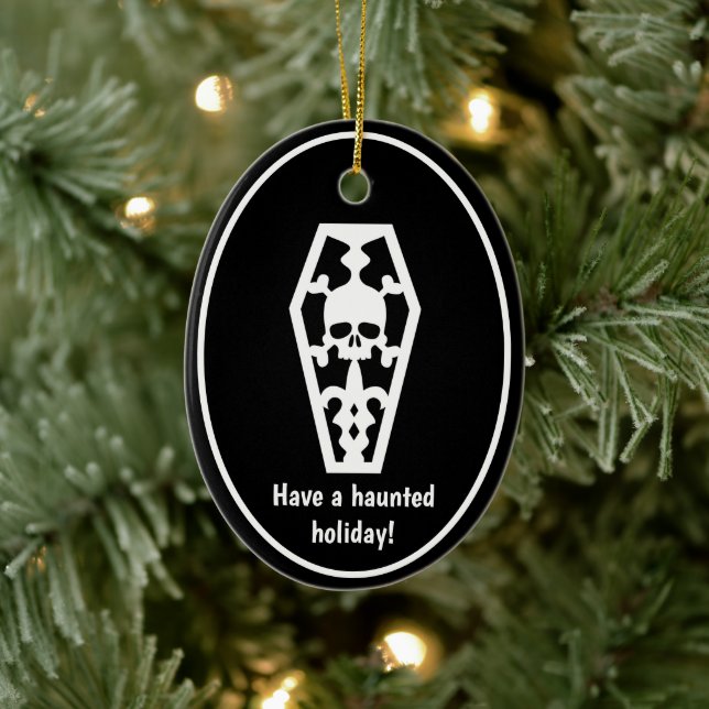 Haunted Holiday  Ceramic Ornament (Tree)