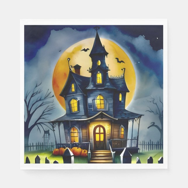 Haunted Hollow & Moon   Napkins (Front)