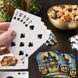 Haunted Hollow & Moon Poker Cards