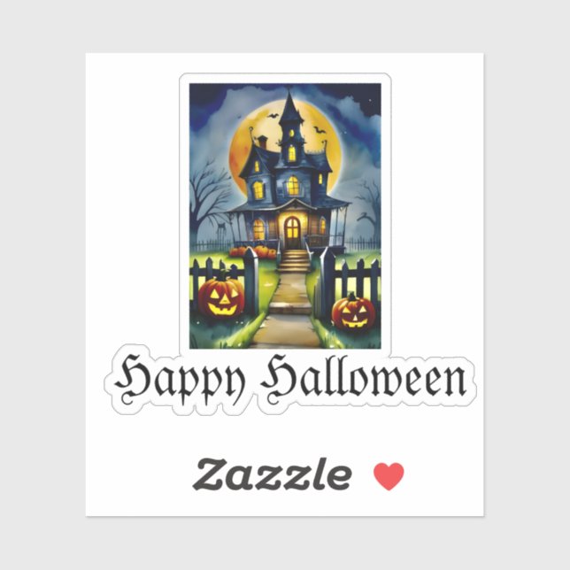 Haunted Hollow & Moon  Sticker (Sheet)