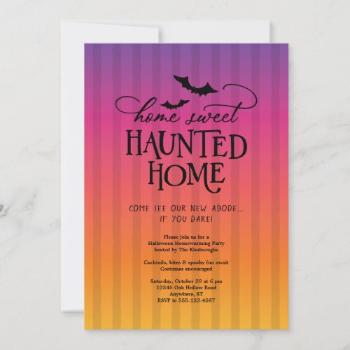 Haunted Home Housewarming Party Halloween Invitation