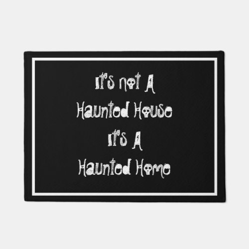 Haunted Home Spooky Goth Halloween Doormat