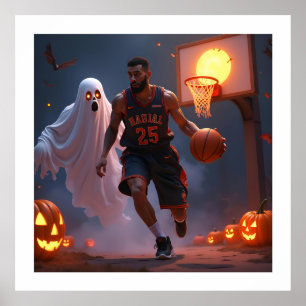 Haunted Hoops: Midnight on the Pumpkin Court Poster
