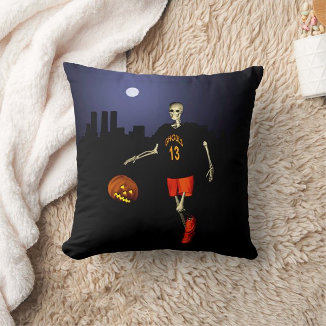Haunted Hoops Throw Pillow (Blanket)