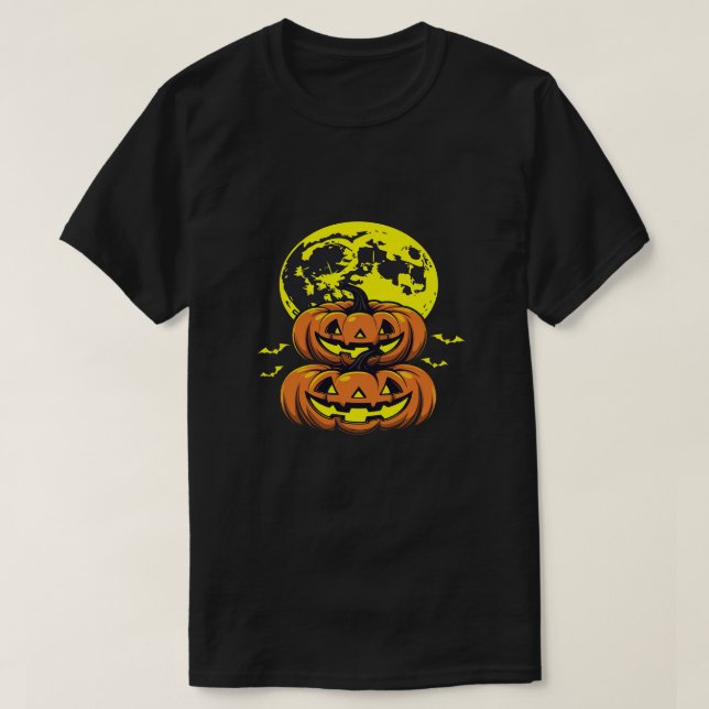 Haunted Horror Night T-Shirt (Design Front)