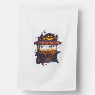 Haunted Hot Dog Stand House Flag