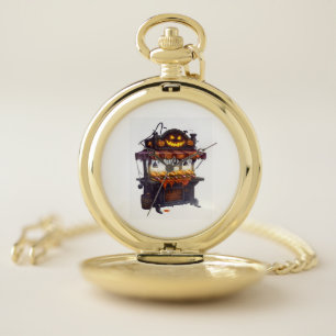  Haunted Hot Dog Stand Pocket Watch