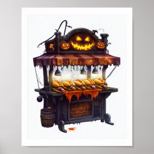 Haunted Hot Dog Stand Poster
