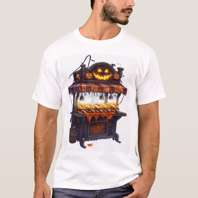  Haunted Hot Dog Stand T-Shirt (Front)