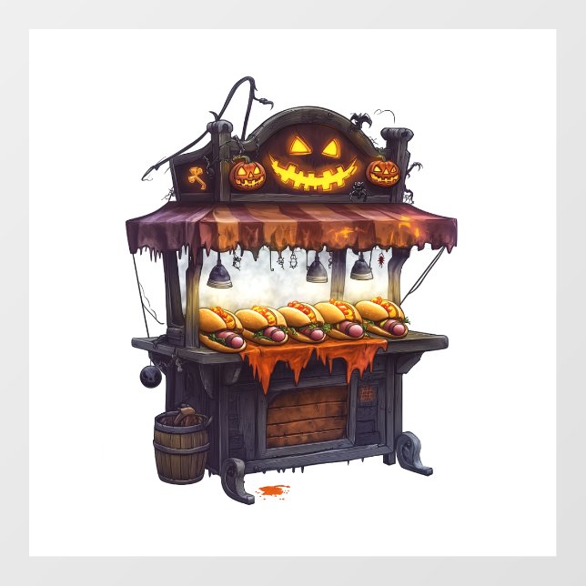  Haunted Hot Dog Stand Wall Decal (Front)