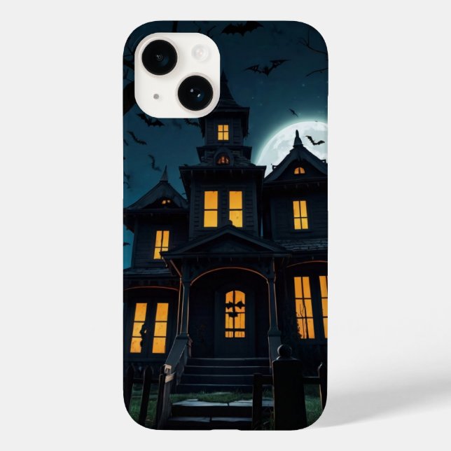 Haunted House and Bats Case-Mate iPhone Case (Back)