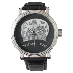 Haunted House and Bats Halloween Watch