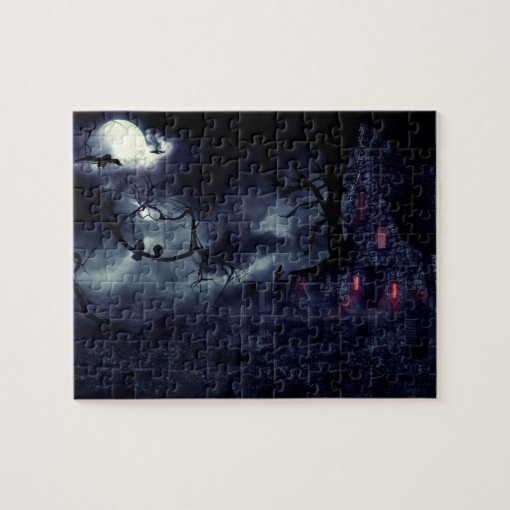 Haunted House and crows Jigsaw Puzzle | Zazzle