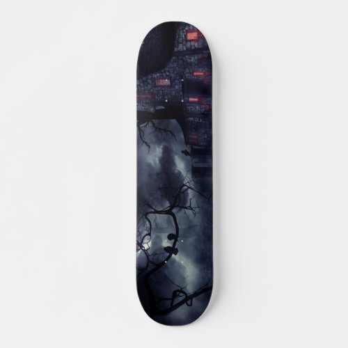 Haunted House and crows Skateboard