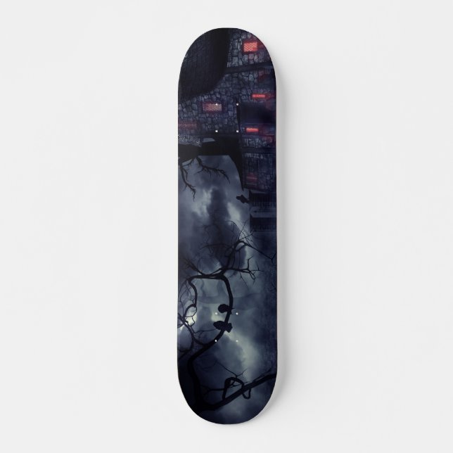 Haunted House and crows Skateboard (Front)