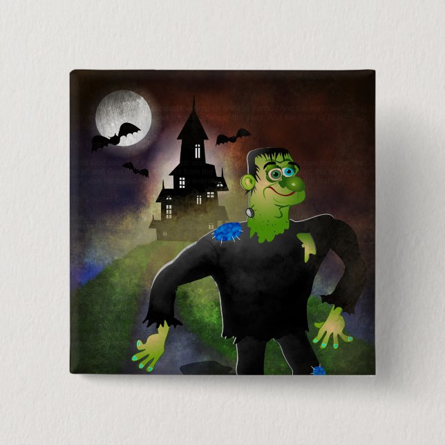 Haunted House and Monster Button (Front)