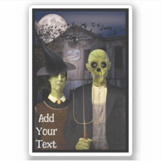 Haunted House Asylum Halloween Sticker