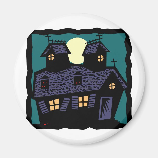 Haunted House At Night Magnet (Front)