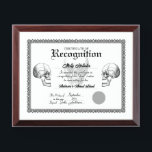 Haunted House award certificate<br><div class="desc">The customizable award certificate for a haunted house event is a thrilling tribute to the talents of scare actors and makeup artists. It features creative titles like "Most Spooktacular Scare Actor" or "Dead-icated Makeup Artist, " with spaces for personalizing each recipient’s name and role. This keepsake honors the dedication and...</div>