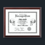 Haunted House award certificate<br><div class="desc">The customizable award certificate for a haunted house event is a thrilling tribute to the talents of scare actors and makeup artists. It features creative titles like "Most Spooktacular Scare Actor" or "Dead-icated Makeup Artist, " with spaces for personalizing each recipient’s name and role. This keepsake honors the dedication and...</div>