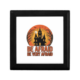 Haunted House Be Afraid Vintage Halloween Design_1 Gift Box