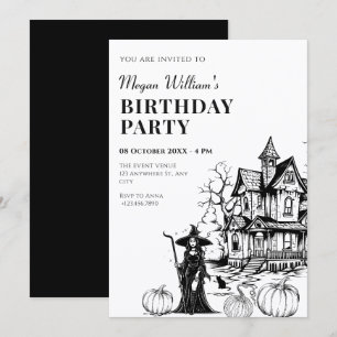 Haunted house birthday invitation