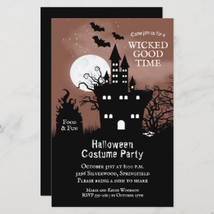 Haunted House Budget Halloween Invitations