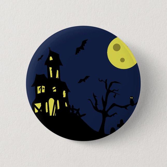 Haunted House Button (Front)