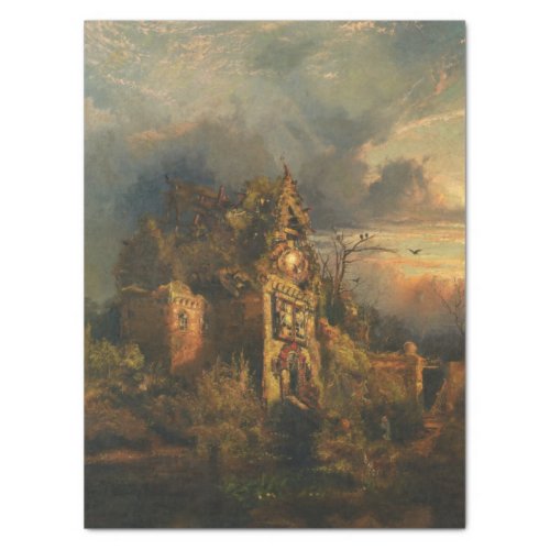 Haunted House by Thomas Moran Tissue Paper