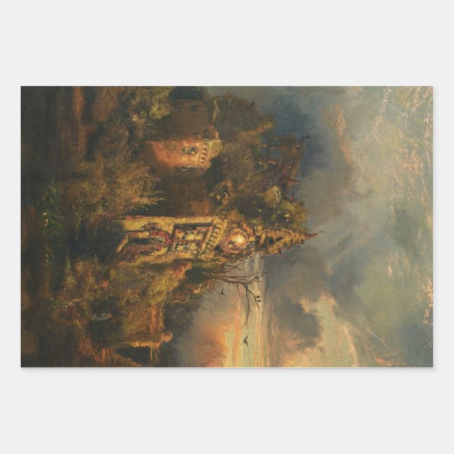 Haunted House (by Thomas Moran) Wrapping Paper Sheets (Front)