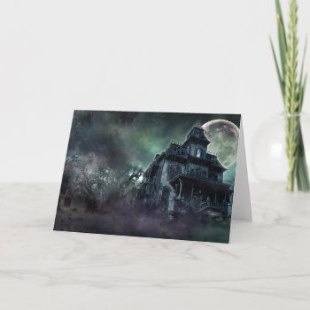 Haunted House Card by themonsterstore at Zazzle
