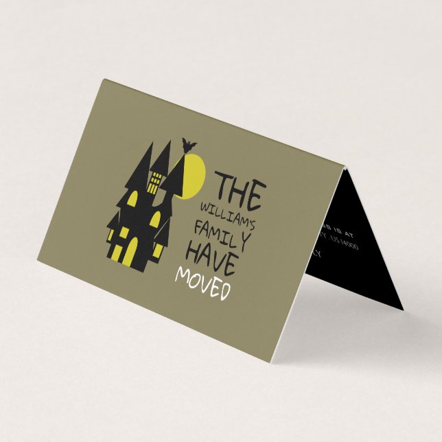 Haunted House, Change of Address Card (Front)
