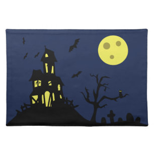 Haunted House Cloth Placemat