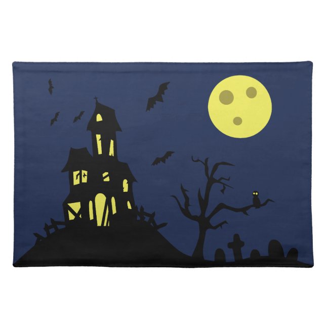 Haunted House Cloth Placemat (Front)