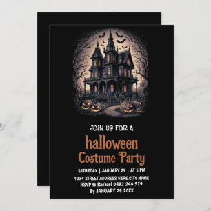 Haunted House Costume Halloween Party Invitation