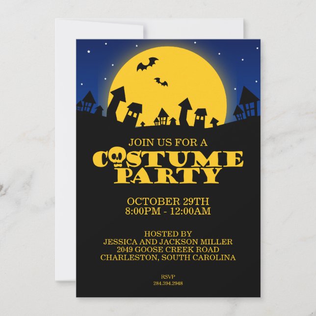 Haunted House Costume Party Halloween Invitation (Front)