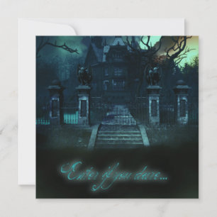 Haunted House Creepy Halloween Invitations