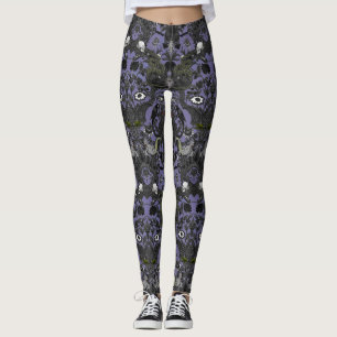 Haunted House Damask ~ Decaying Mansion Leggings