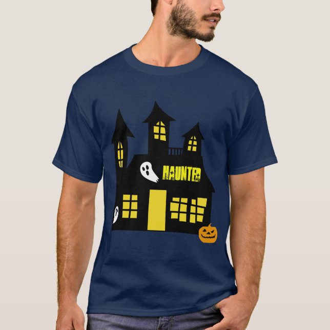 Haunted house design  T-shirt (Front)