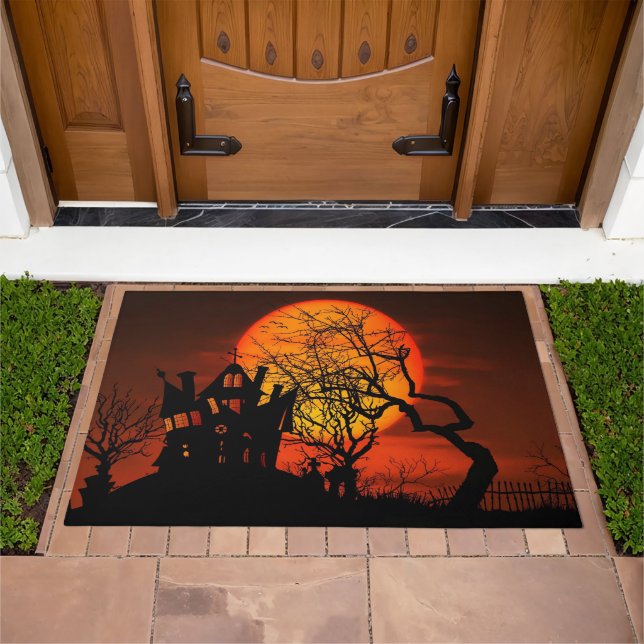 Haunted House Doormat (Outdoor)