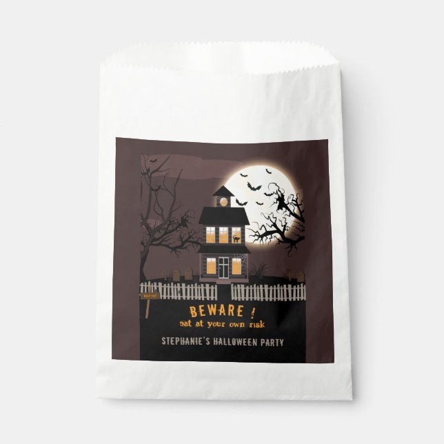 Haunted House Favor Bag (Front)