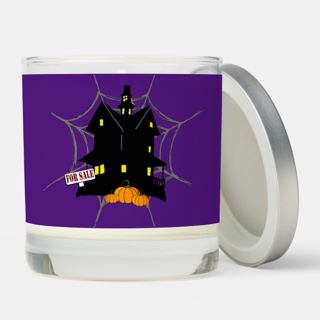 Haunted House For Sale Scented Candle (Lid)