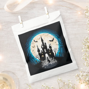 Haunted House Full Moon Happy Halloween Favor Bag