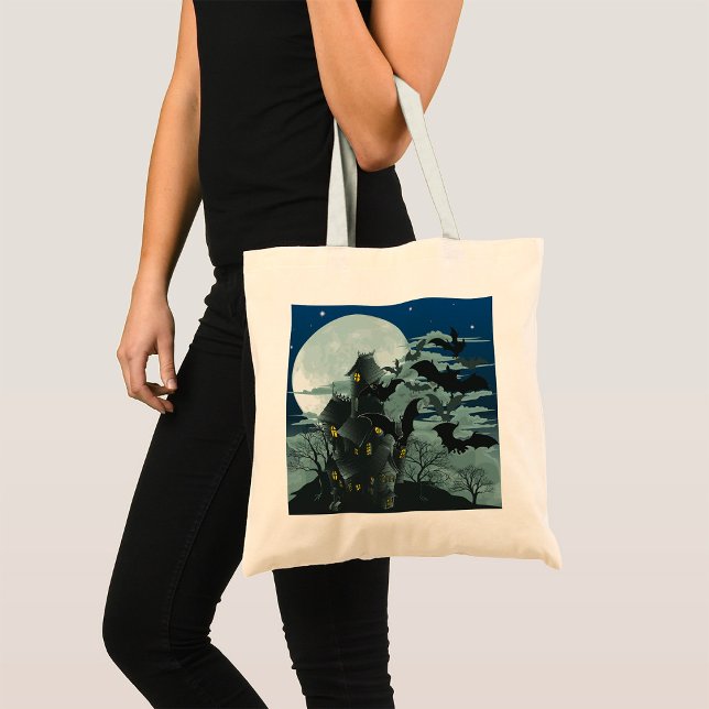 Haunted House Full Moon Tote Bag (Creator Uploaded)