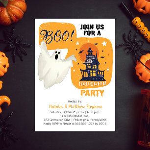 Haunted House Ghost Halloween Party Invitation