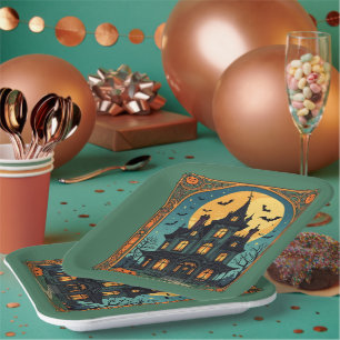 Haunted House - Gothic Grange Paper Plates