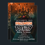 Haunted House Graveyard Halloween Party Invitation<br><div class="desc">customize for your event. The Halloween Party Text is removable or can be re-positioned.
Created by:Brochure vector created by Freepik</div>