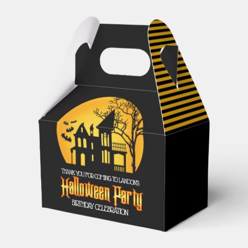 Haunted House Halloween Birthday Party Favor Boxes