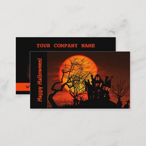 Haunted House Halloween Business Card