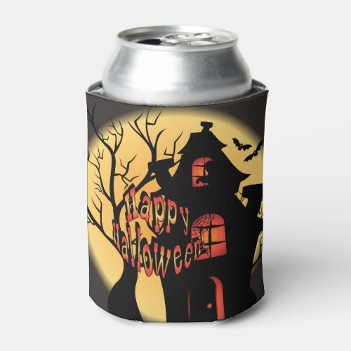 Haunted House _ Halloween Can Cooler